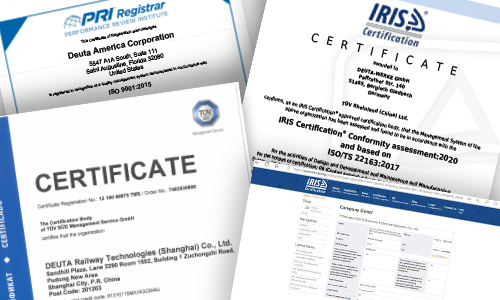 Congratulations to our Chinese subsidiary DEUTA Railway Technologies Co, Ltd (DRT) on its successful certification in accordance with ISO 9001:2015 !
