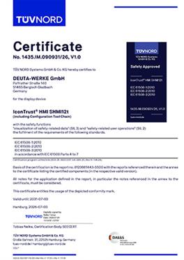 Certificate IEC 61508